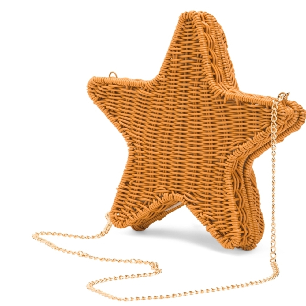 🌟🔹️Tommy Bahama 🔹️Starfish (Star-shsped) Wicker Bag with Chain - Picture 4 of 4